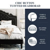 Full Size Platform Bed Frame with Tiara Upholstered Diamond Button Tufted Headboard