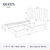 Queen Velvet upholstered bed frame with vertical channel tufted headboard