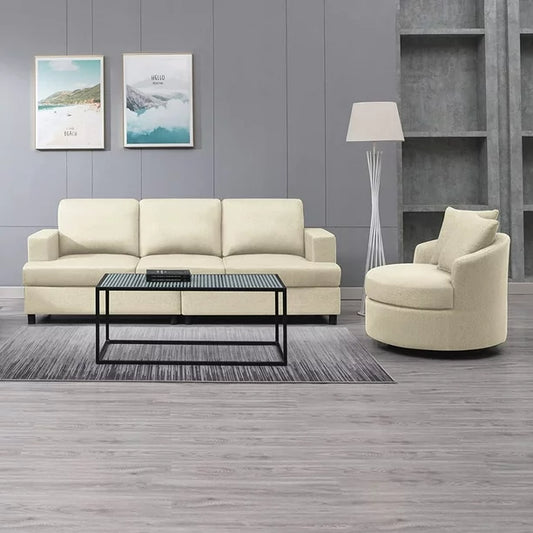 2-Piece Upholstered Living Room Sofa Set