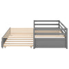 Twin Size Daybed, Convertible Double Twin Size with Trundle