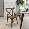 Style Wooden High Back Dining Chair in Dark Driftwood