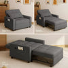 Sofa Beds Chair 3 in 1, Convertible Chair Single Bed,Dark Grey