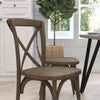 Style Wooden High Back Dining Chair in Dark Driftwood