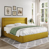 King Size Lift Hydraulic Storage Bed with Wing Back Headboard