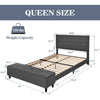 Queen Size Upholstered Platform Bed Frame with Storage Bench