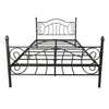 Black Queen Size Bed Frame, Queen Metal Platform Bed with Headboard and Footboard