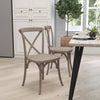 Style Wooden High Back Dining Chair in Dark Driftwood