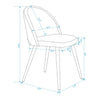 Dining Chairs Set of 2 with Backrest for Kitchen