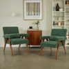 Mid Century Modern Chair, Neche Sherpa Arm Accent Chair with Pillow&Upholstered