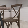 Style Wooden High Back Dining Chair in Dark Driftwood