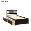 Twin Platform Bed Frame with Storage Drawers, Kids Twin Size Bed Frame