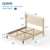 Queen Bed Frame with Soft Headboard,Platform Bed Frame Adapt to Double Mattress