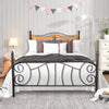 Black Queen Size Bed Frame, Queen Metal Platform Bed with Headboard and Footboard