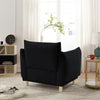 Modern Towelling Armchair, Black