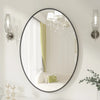 Bathroom Oval Wall Mirror Vanity Hanging Mirror Black