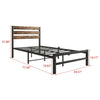 Twin Bed Frame, New Upgraded Metal Twin Size Platform Bed with Headboard and Footboard