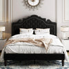 Full Size Platform Bed Frame with Tiara Upholstered Diamond Button Tufted Headboard