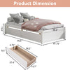 Twin Platform Bed Frame with Storage Drawers, Kids Twin Size Bed Frame