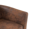 Accent Chair with Ottoman Set, Flannel Upholstered Single Sofa with Lumber