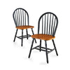 Autumn Lane Windsor Solid Wood Dining Chairs, White and Oak 