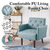 PU Leather Accent Chair with High-Density Foam Cushion