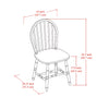 Autumn Lane Windsor Solid Wood Dining Chairs, White and Oak 