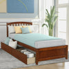 Twin Platform Bed Frame with Storage Drawers, Kids Twin Size Bed Frame