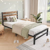 Twin Bed Frame, New Upgraded Metal Twin Size Platform Bed with Headboard and Footboard