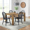 Autumn Lane Windsor Solid Wood Dining Chairs, White and Oak 