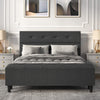 Queen Size Upholstered Platform Bed Frame with Storage Bench