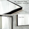 Bathroom wall mirror with rectangular metal frame