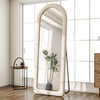 Irregular Full Length Mirror Free Standing with Flannel Frame