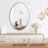 Bathroom Oval Wall Mirror Vanity Hanging Mirror Black