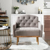 Modern Chair, Upholstered Single Sofa Chair, Sherpa Arm Chair for Living Room Bedroom