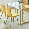 Upholstered Dining Side Chairs for Home Furniture yellow