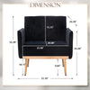 Modern Accent Chair, Upholstered Single Sofa Chair Sherpa Arm Chair for Living Room