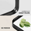 Aluminum Alloy Wall Mount Rounded Corner Rectangular Mirror