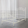 Traditional Metal Bed Frame with Headboard and Footboard, Twin, White