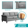 Soft Couches Set for Living Room,3 Piece Modular Sleeper Sofa , (Light Grey)