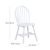 Autumn Lane Windsor Solid Wood Dining Chairs, White and Oak 