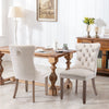 Upholstered Tufted Dining Chairs Set of 2