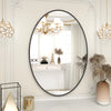 Bathroom Oval Wall Mirror Vanity Hanging Mirror Black