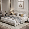 Bed frame King size bed with headboard and modern upholstered bed frame