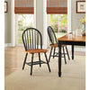 Autumn Lane Windsor Solid Wood Dining Chairs, White and Oak 