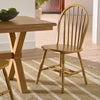 Autumn Lane Windsor Solid Wood Dining Chairs, White and Oak (Set of 2)