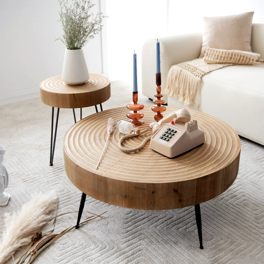 Piece Modern Farmhouse Living Room Coffee Table Set