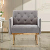 Modern Accent Chair, Upholstered Single Sofa Chair Sherpa Arm Chair for Living Room