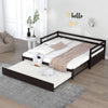 Twin Size Daybed, Convertible Double Twin Size with Trundle