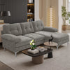 Convertible Sectional Sofa Couch, Convertible L Shaped Couch with Reversible Chaise