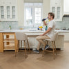Set of 2 Swivel Counter Height Bar Stools for Kitchen Island